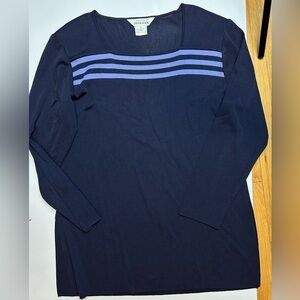 Exclusively Misook square neck long sleeve shirt sz M‎